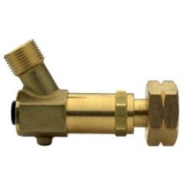 Hose burst valve with shell connection